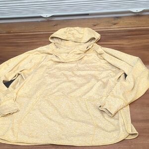 Eddie Bauer Mustard Yellow Hoodie Top Women’s 2X Cozy